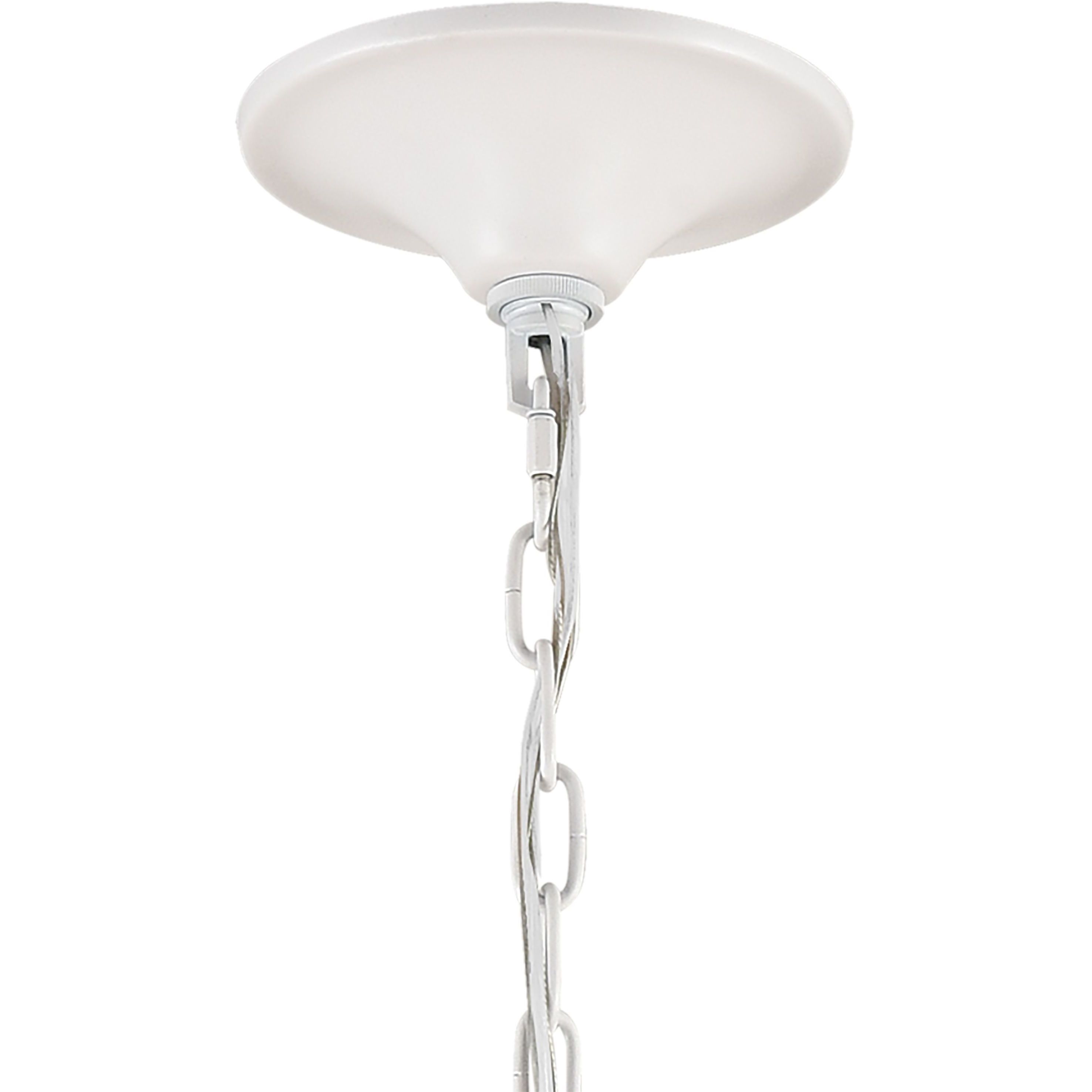 Laguna Beach 6 Light 26 inch Gold with White Chandelier Ceiling Light