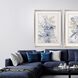 Florals Collection Blue Framed Art