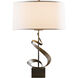 Gallery Spiral 22.9 inch 150 watt Dark Smoke Table Lamp Portable Light in Natural Anna, Spiral