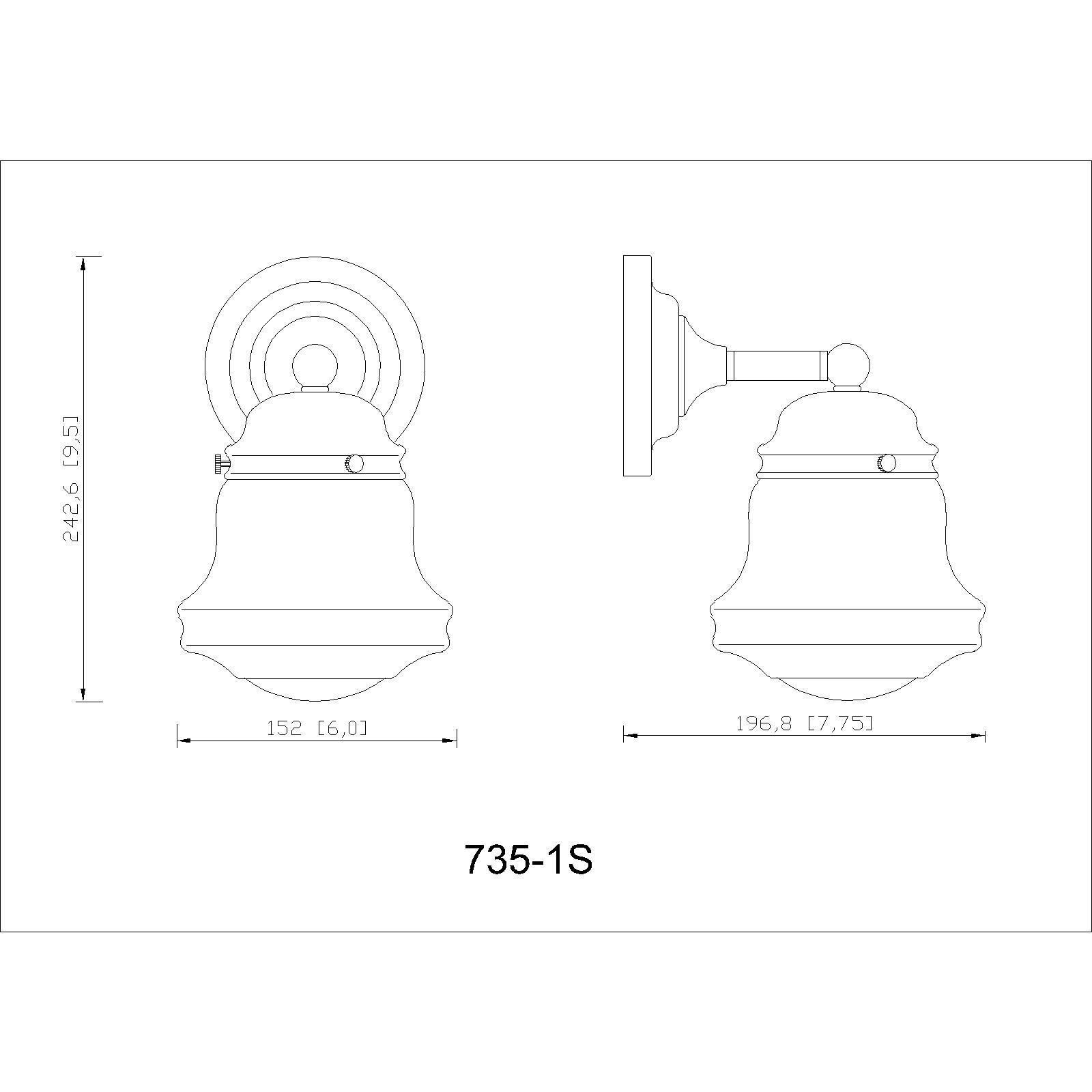 Vaughn 1 Light 7.75 inch Chrome Wall Sconce Wall Light