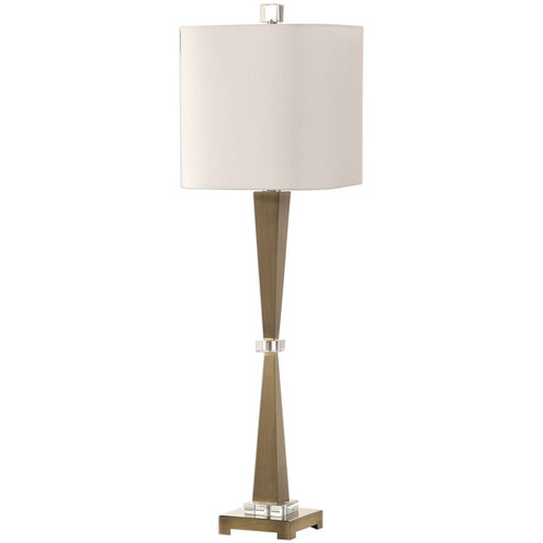Niccolai 37 inch 150 watt Antique Brushed Nickel and Crystal Table Lamp Portable Light