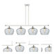 Ballston Large Fenton LED 48 inch White and Polished Chrome Island Light Ceiling Light in Clear Glass, Ballston