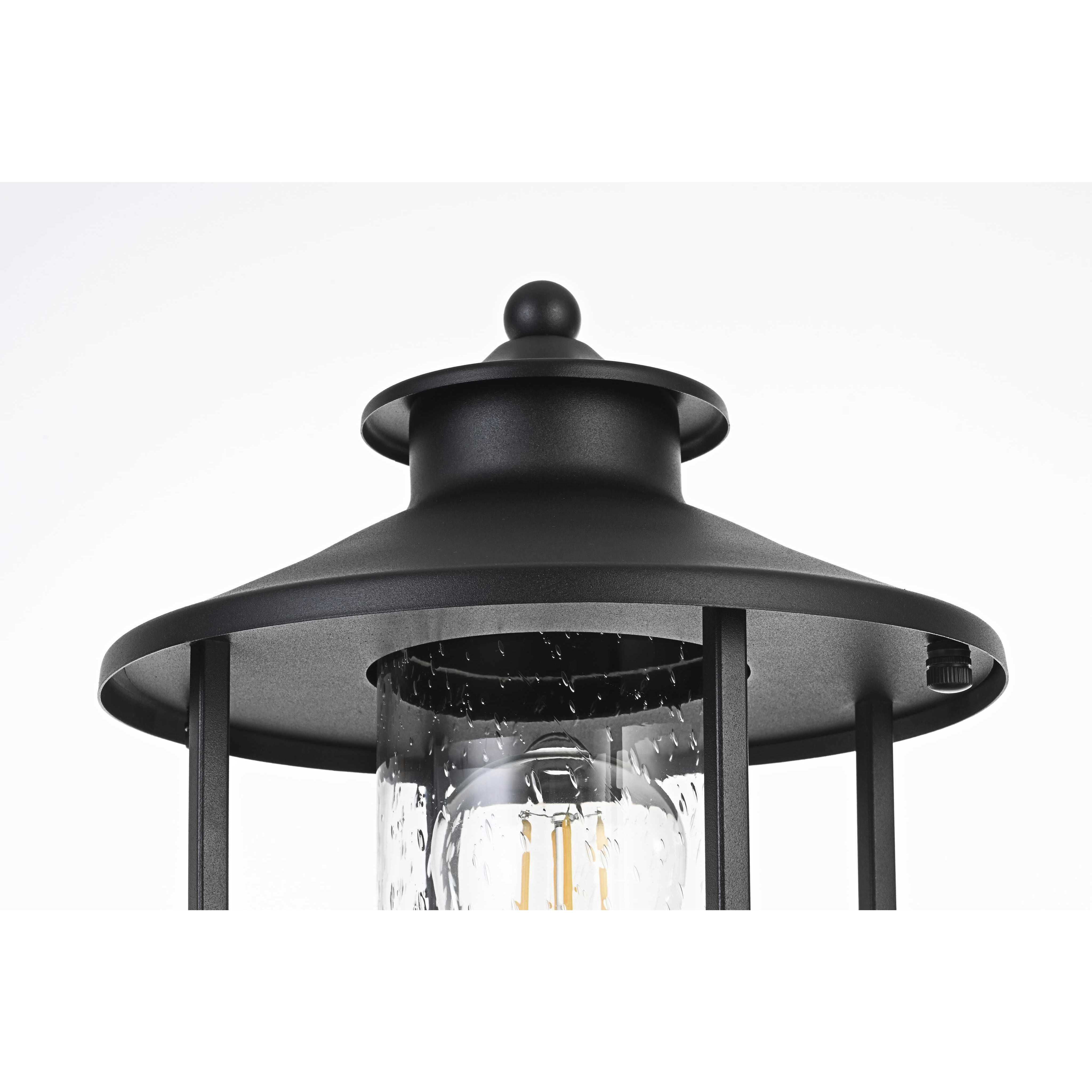 Janney 1 Light 16.5 inch Black Outdoor Post Light