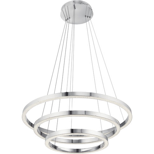 Opus LED 31.5 inch Chrome Chandelier Ceiling Light, Multi Tier