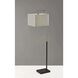 Flora 60 inch 100.00 watt Black and Brushed Steel Floor Lamp Portable Light