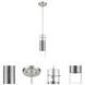 Scope 1 Light 3.25 inch Brushed Nickel Pendant Ceiling Light
