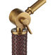 Libretto 63 inch 12 watt Antique Brass and Brownish Red Floor Lamp Portable Light