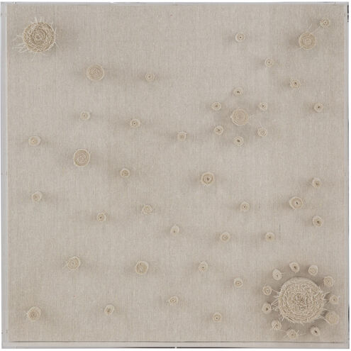3-D Spiral Beige Fabric Wall Decor