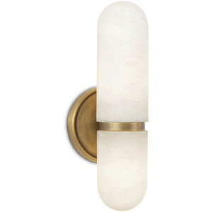 Salon LED 5 inch Natural Brass Wall Sconce Wall Light, Small