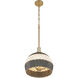Zanzibar 3 Light 14 inch Soft Gold Pendant Ceiling Light