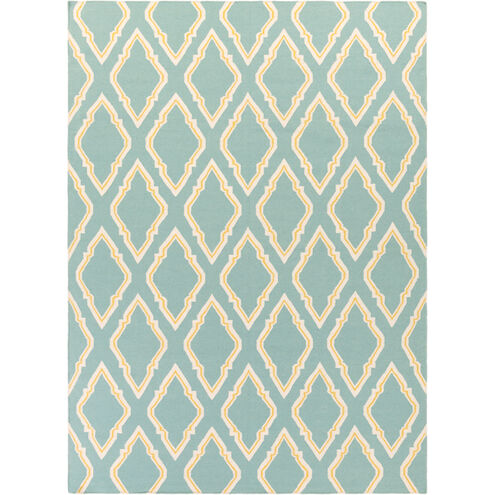Fallon 132 X 96 inch Aqua, Mustard, Cream Rug