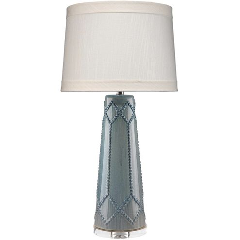 Hobnail 34.5 inch 150.00 watt Teal Table Lamp Portable Light