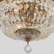 Roslyn 5 Light 12 inch Aged Brass Mini Chandelier Ceiling Light