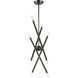 Soho 8 Light 32 inch Black Chrome Linear Chandelier Ceiling Light