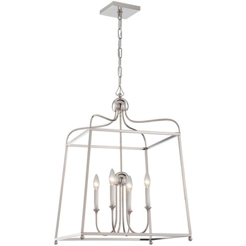 Sylvan 4 Light 21.5 inch Polished Nickel Chandelier Ceiling Light
