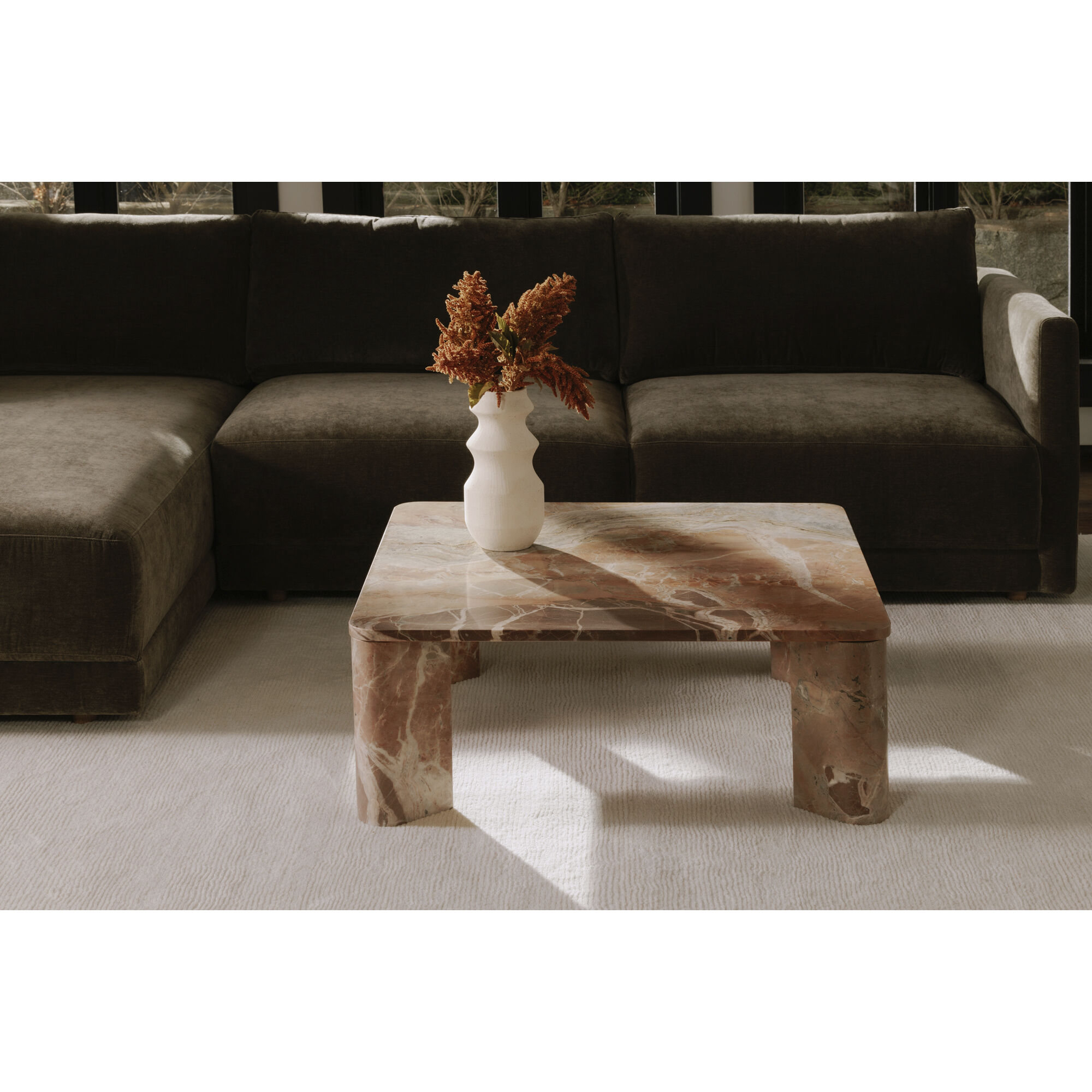 Segment 35.5 X 35.5 inch Orange Coffee Table