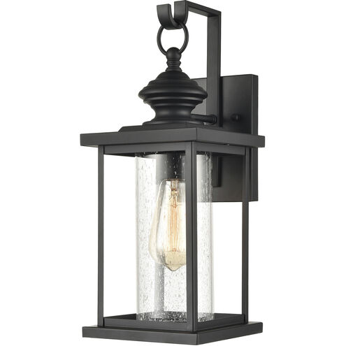 Minersville 1 Light 17 inch Matte Black Outdoor Wall Sconce