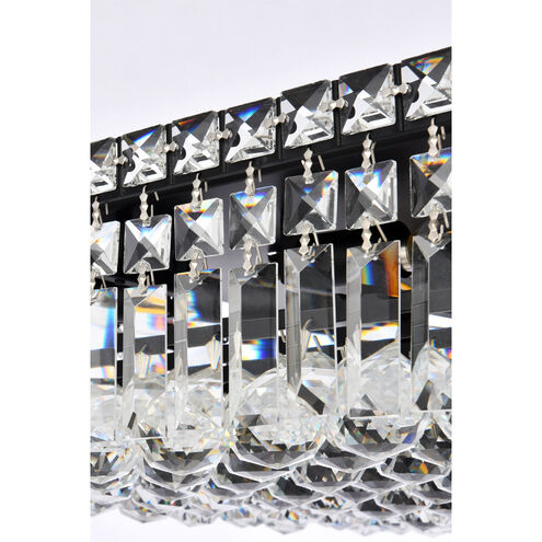 Maxime 13 Light 24 inch Black and Clear Flush Mount Ceiling Light in Royal Cut