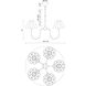 Alora Mood Rosemary 5 Light 31.13 inch Brushed Gold Chandelier Ceiling Light in Brushed Gold and Folded White