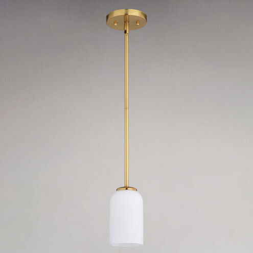 Shelby LED 5.25 inch Natural Brass Mini Pendant Ceiling Light
