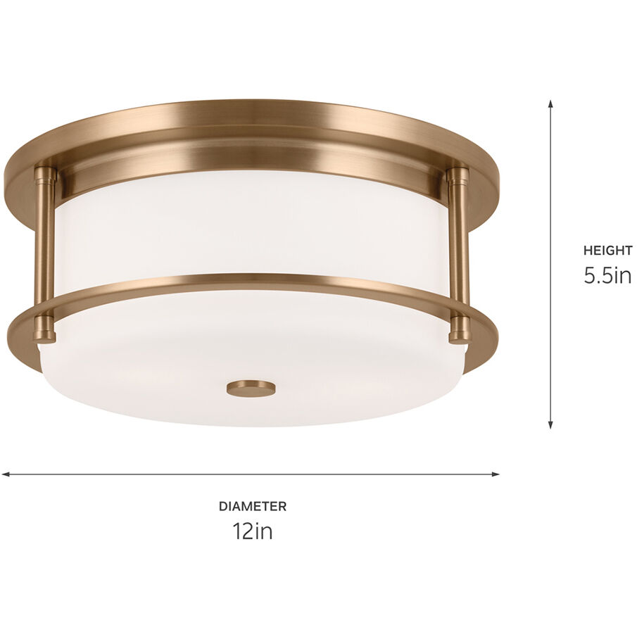 Brit LED 12 inch Champagne Bronze Flush Mount Ceiling Light