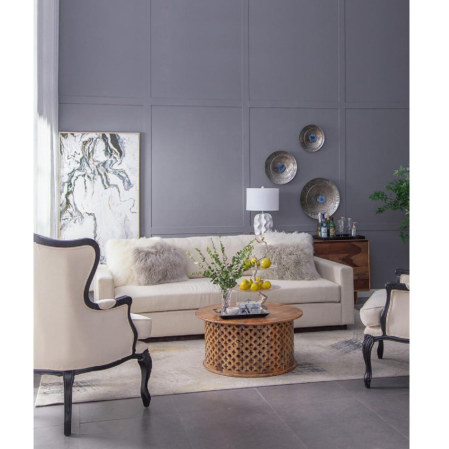 Dex Blue/Gold/Shiny Polish Wall Décor