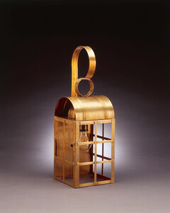 Adams 1 Light 22 inch Antique Brass Outdoor Wall Lantern in Clear Glass, Medium