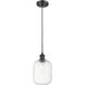 Ballston Preston 1 Light 6.75 inch Oil Rubbed Bronze Mini Pendant Ceiling Light in Clear