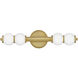 Lisa McDennon Trigo LED 6 inch Lacquered Brass Sconce Wall Light