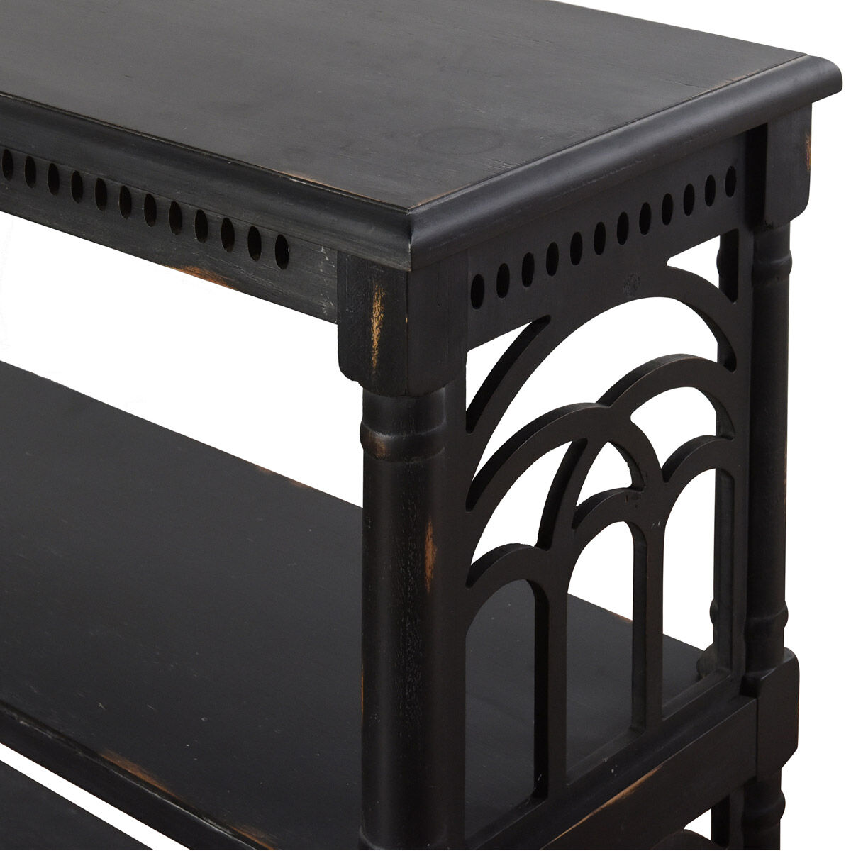 Signature 47 X 14 inch Black with Distressing Console Table