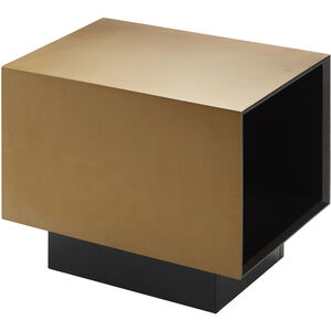 Peaceful 21.97 X 18 inch Top: Gold; Base: Black End Table