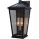 Devonshire 2 Light 16.5 inch Antique Brass Outdoor Wall Lantern in Aerolite