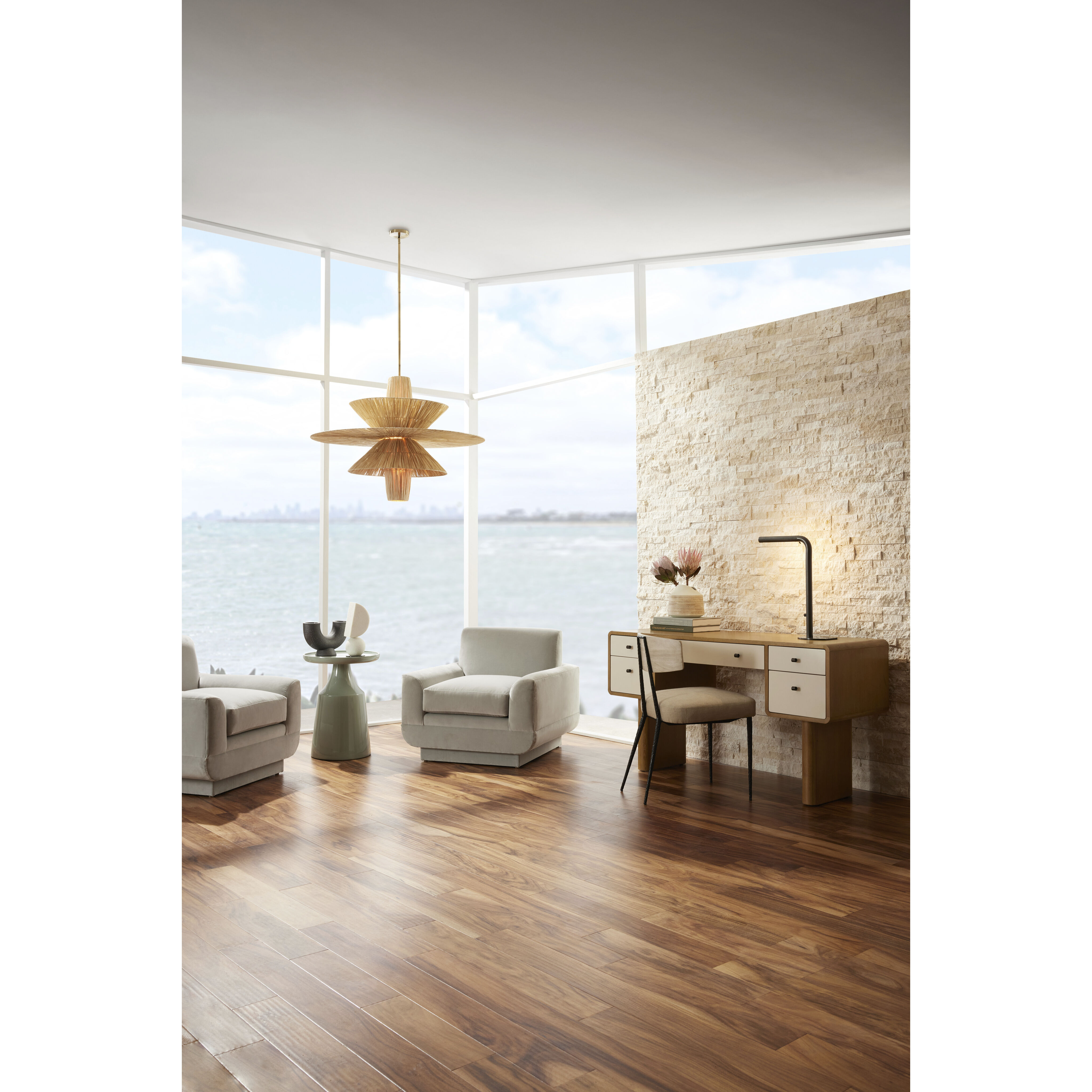 Shay 1 Light 44 inch Natural Chandelier Ceiling Light