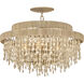 Freya 5 Light 22.25 inch Burnished Gold Semi-Flush Mount Ceiling Light