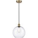 Edison Athens 1 Light 10 inch Antique Brass Mini Pendant Ceiling Light