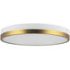 Alora Mood Adelaide LED 15 inch Aged Gold/White Flush Mount Ceiling Light in Aged Gold and White