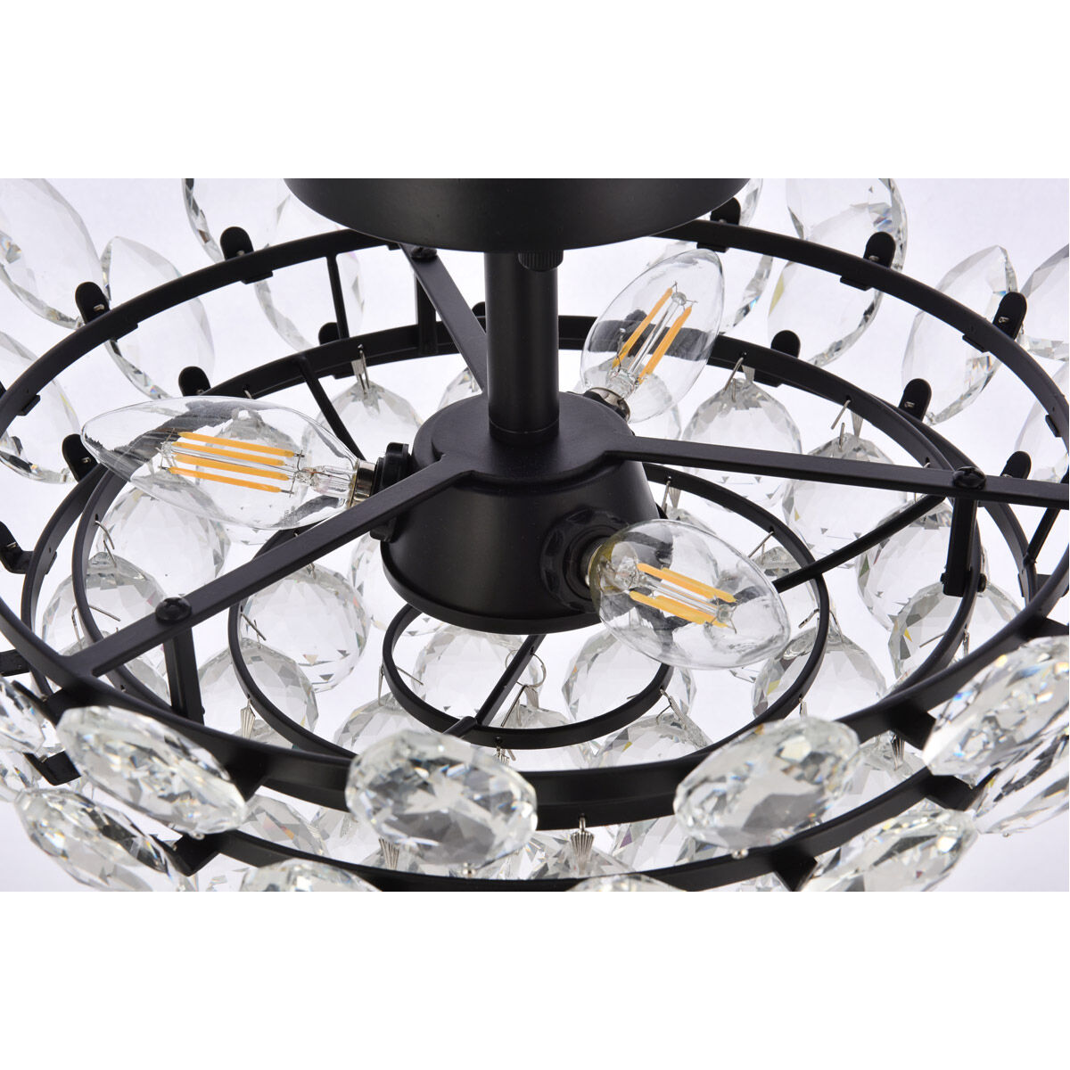 Emilia 3 Light 16 inch Black Flush Mount Ceiling Light