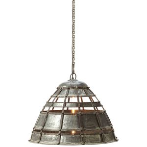 Fortress 1 Light 22 inch Distressed Silver Pendant Ceiling Light