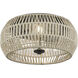 Seabrooke 2 Light 6.63 inch Natural Black Outdoor Ceiling
