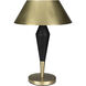 Blau 22.5 inch 60.00 watt Black and Brass Table Lamp Portable Light