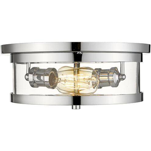 Canada 2 Light 14 inch Chrome Flush Mount Ceiling Light