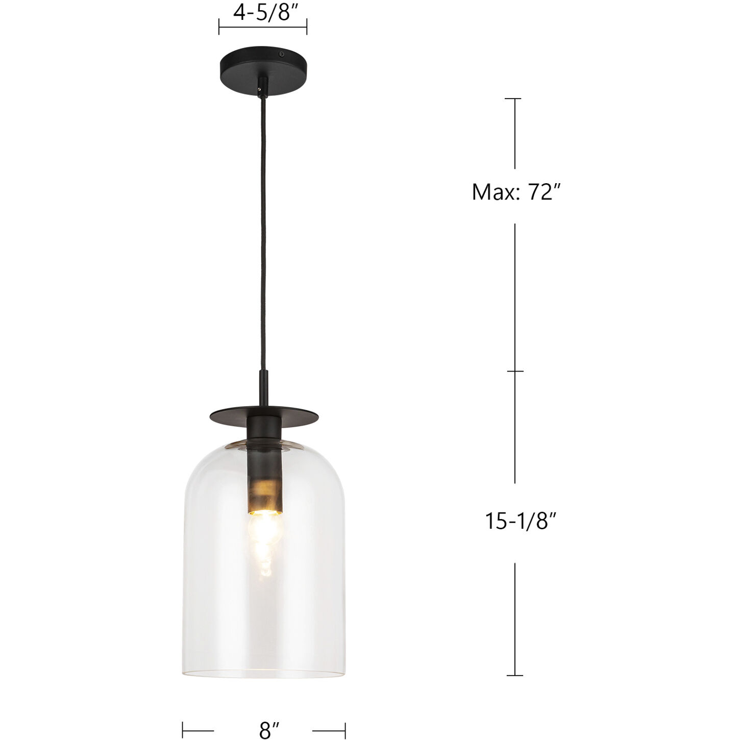 Alora Mood Sylvia Pendant Ceiling Light in Matte Black