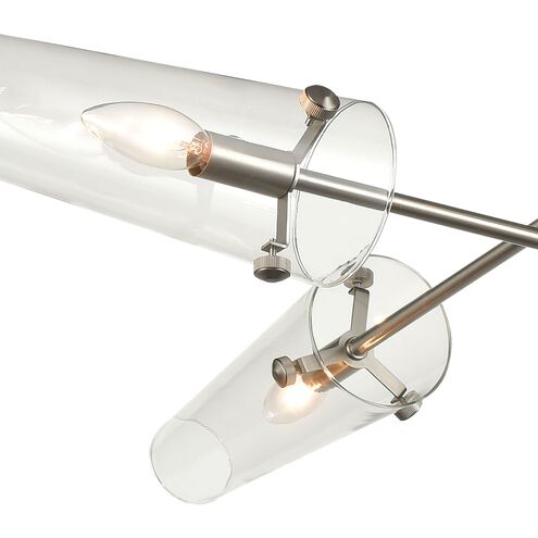 Valante 4 Light 49 inch Satin Nickel with Clear Chandelier Ceiling Light