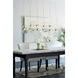 Otto LED 57 inch Black with Brass Accents Pendant Ceiling Light, Sphere