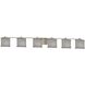 Textile 6 Light 56.5 inch Brushed Nickel Bath Vanity Light Wall Light, Era Family, Choices
