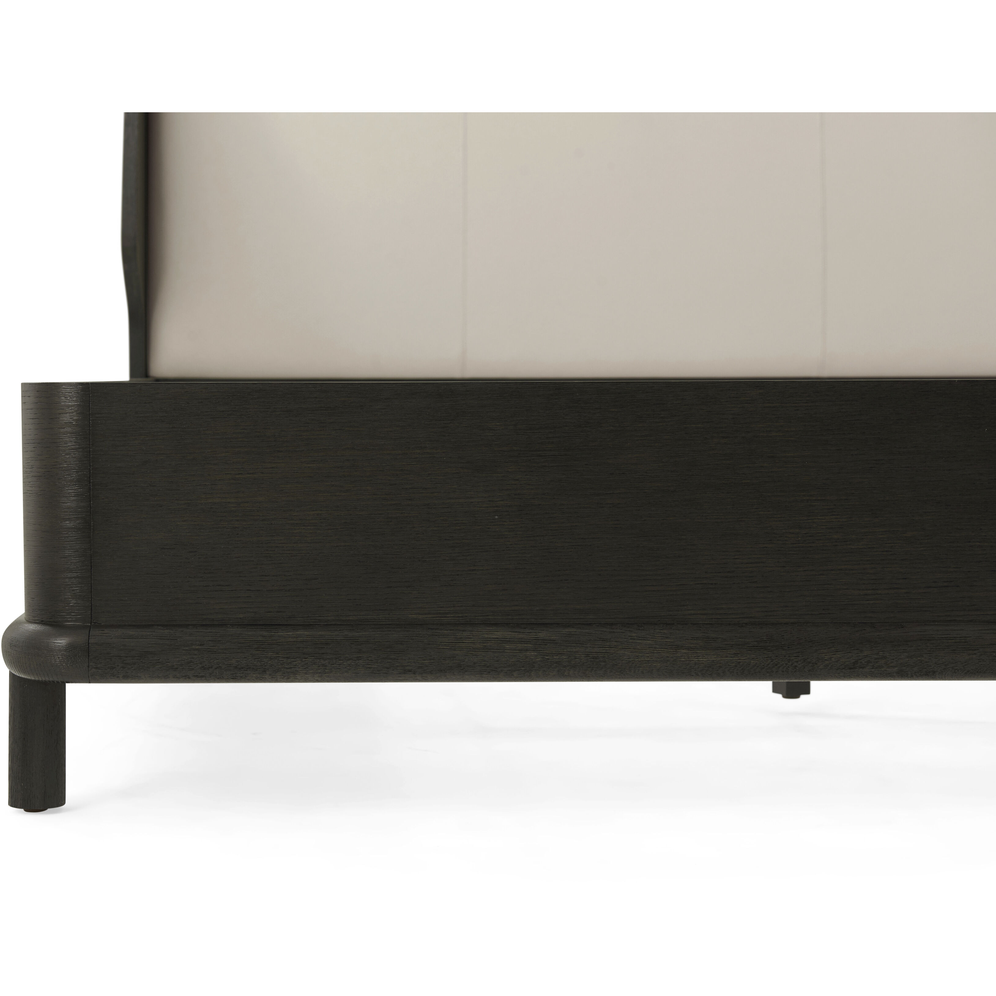 Repose Charcoal Oak California King Bed, Wooden, Upholstered