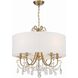 Othello 5 Light 24 inch Vibrant Gold Chandelier Ceiling Light in Clear Hand Cut