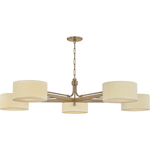 Mailo 5 Light 65 inch Patina Brass Chandelier Ceiling Light