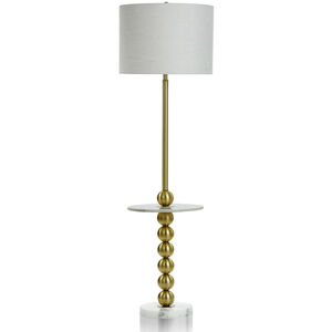 Dobbins 64 inch 150.00 watt White Marbled Floor Lamp Portable Light