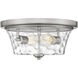 Acacia 2 Light 14 inch Brushed Nickel Flush Mount Ceiling Light